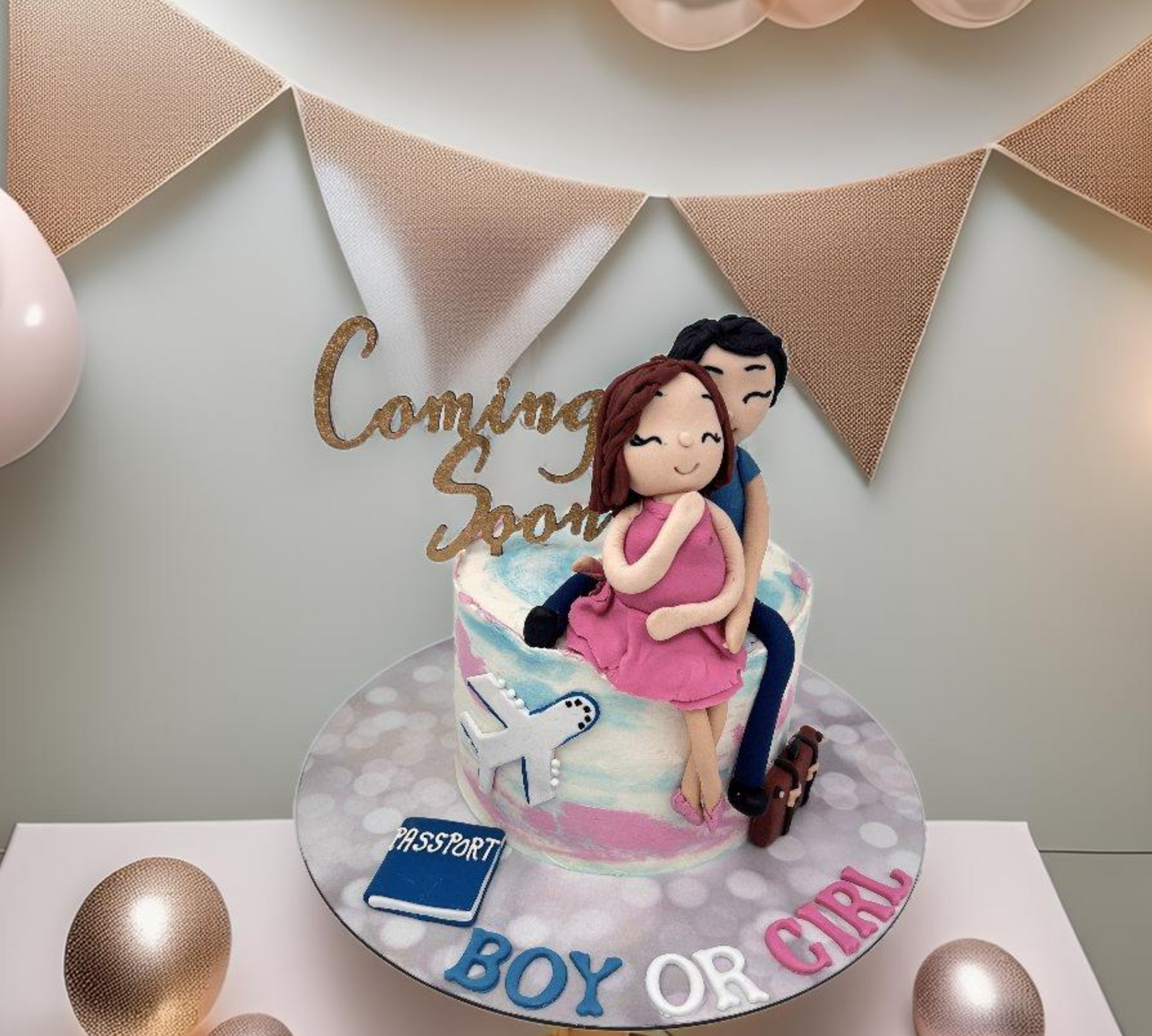 Boy or Girl Baby Shower Cake