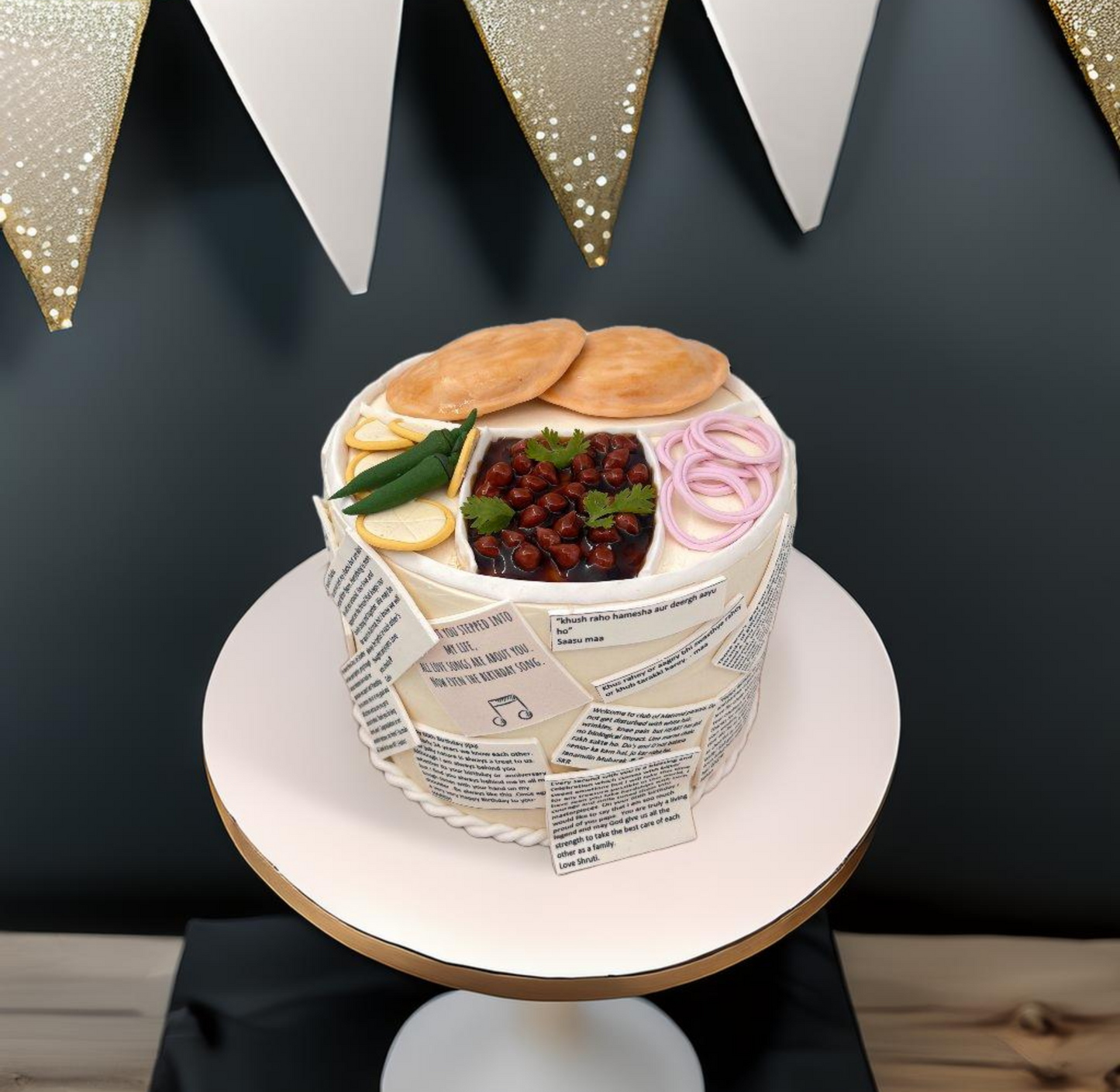Chole Bhature Food Lovers Birthday Cake