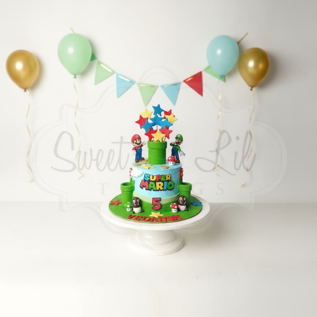 Mario Theme Cake