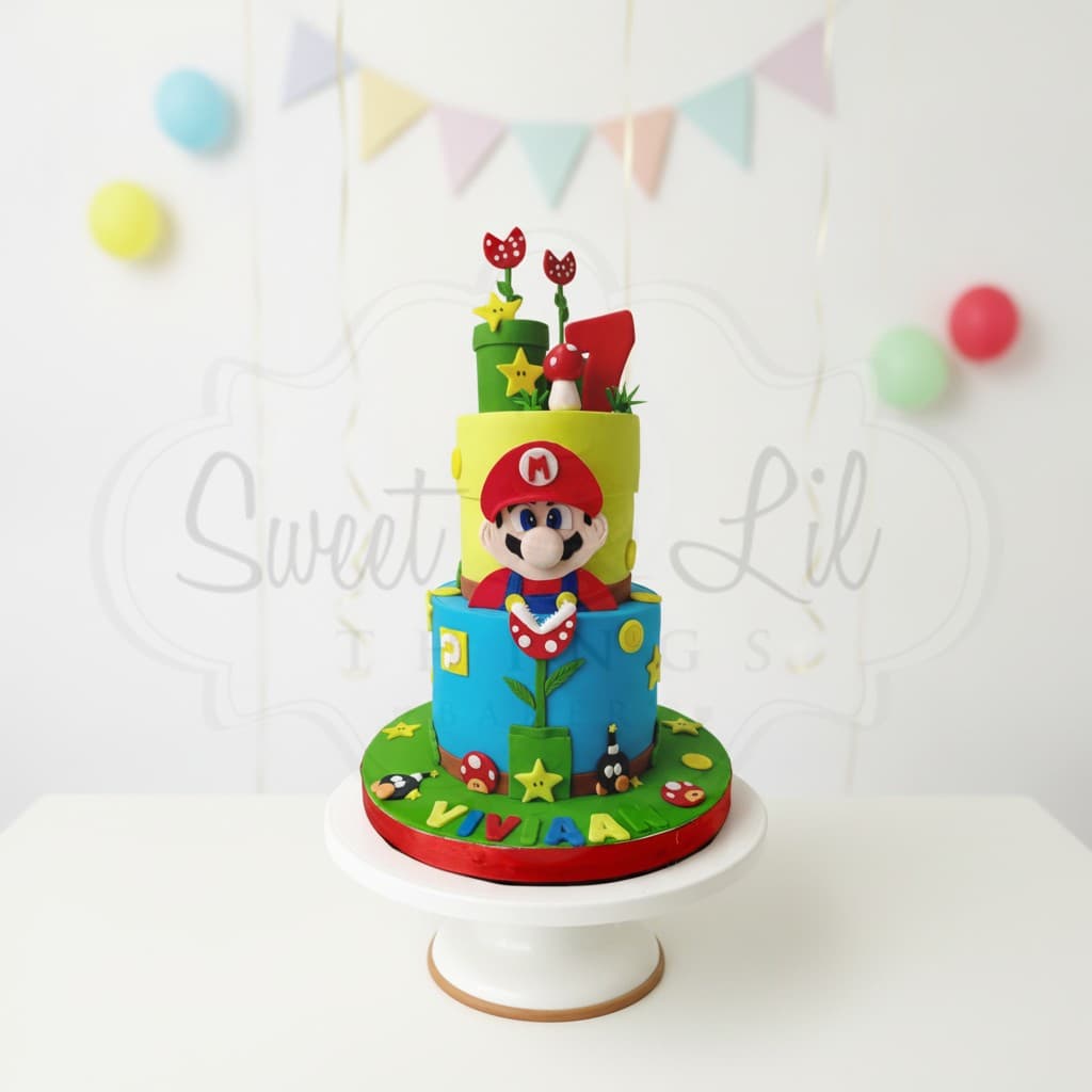 Mario Theme Cake
