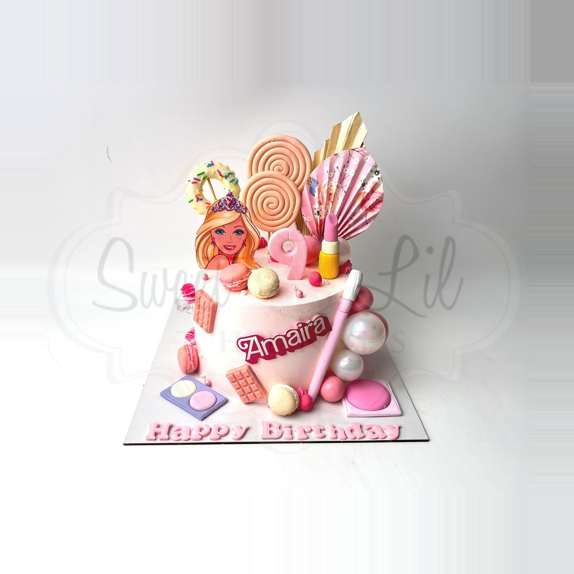 Barbie Makeup Birthday Cake