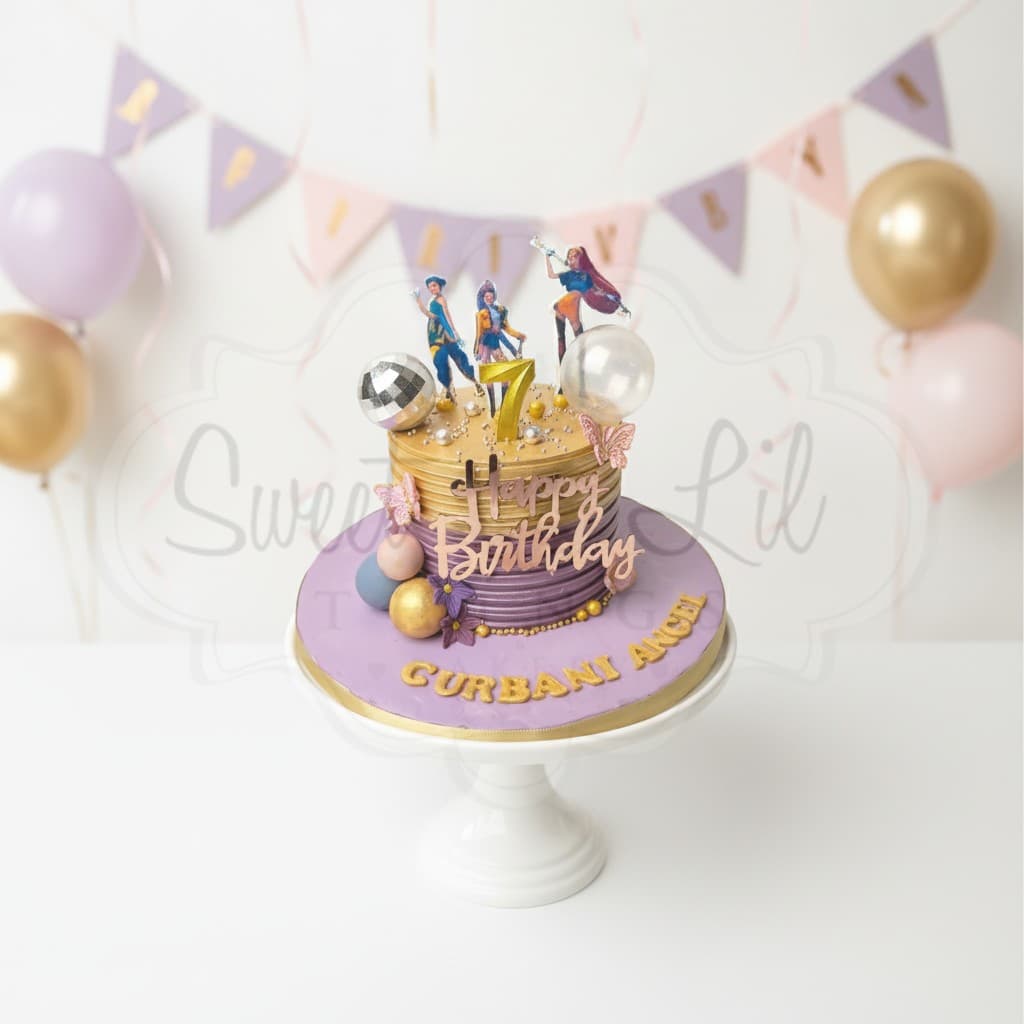 K pop demon hunter theme cake
