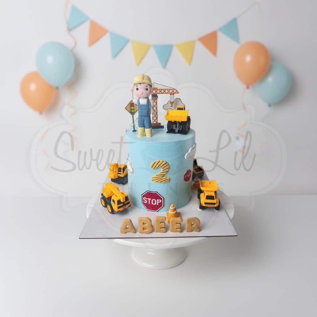 Construction theme Birthday Cake