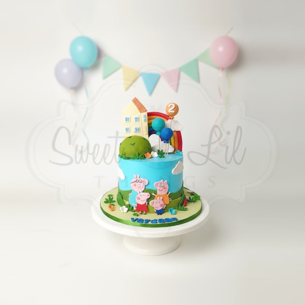 Peppa Pig Theme Cake