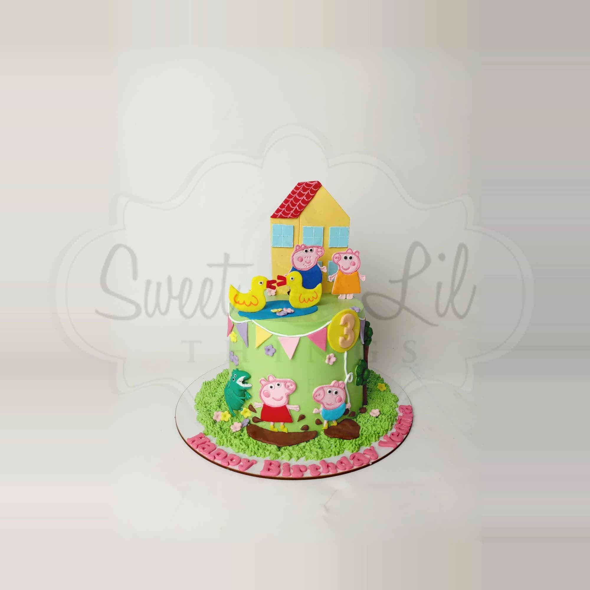 Peppa Pig House Birthday Cake