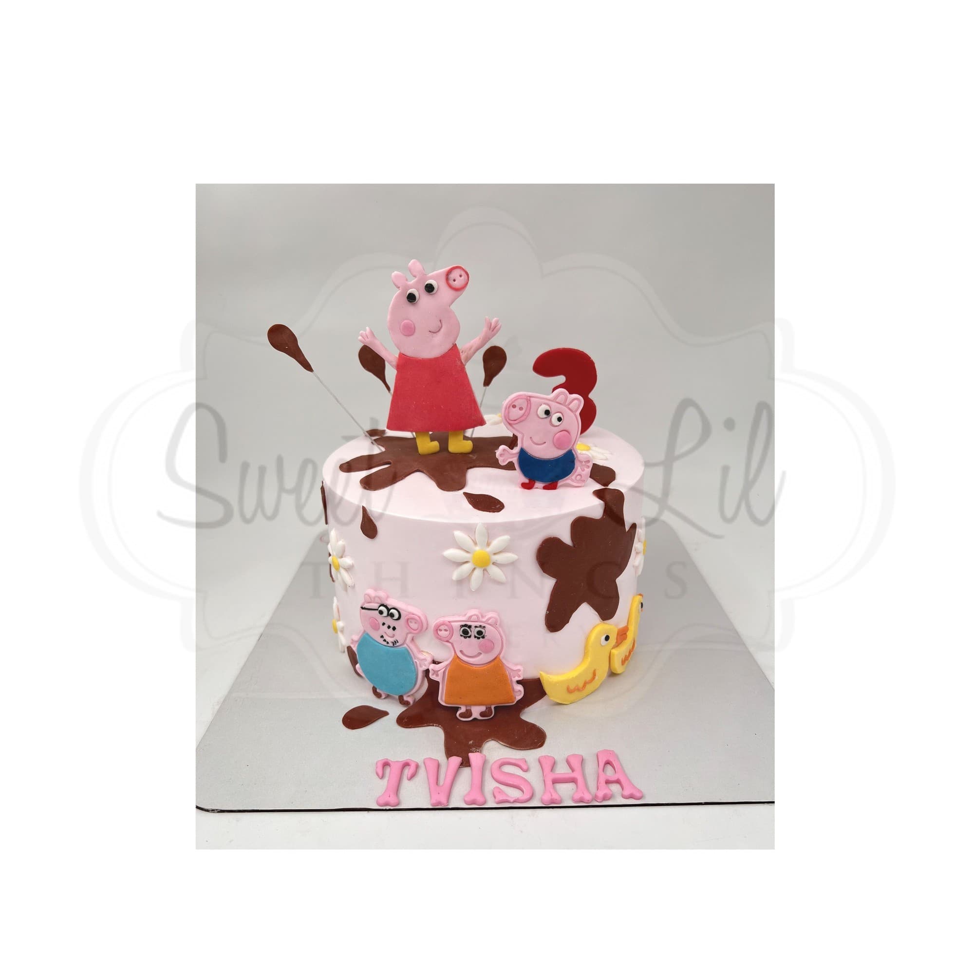 Peppa Pig Muddy Puddles Birthday Cake
