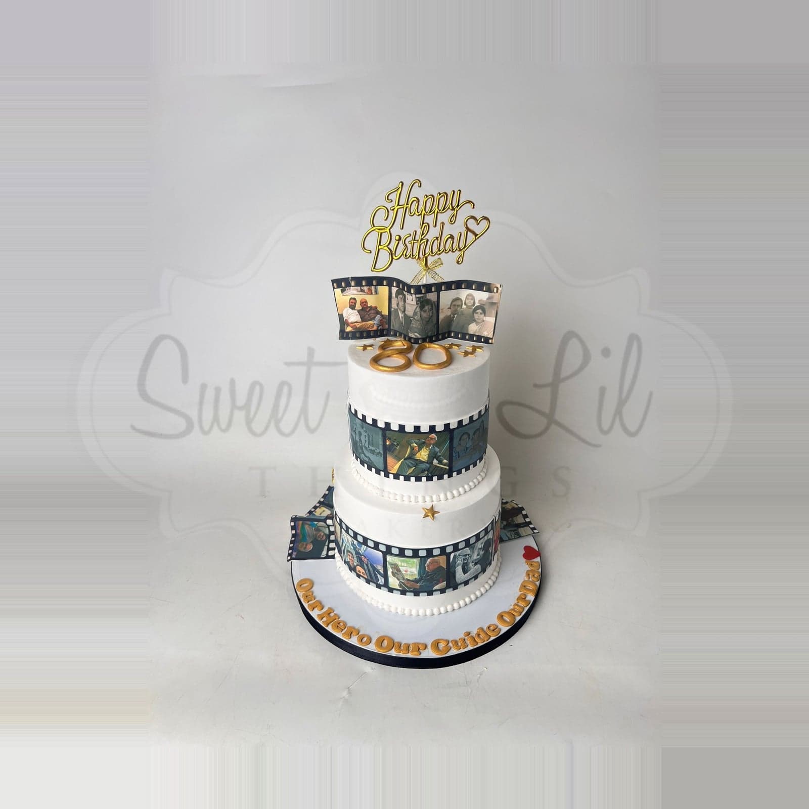 Photo reel 80th Birthday Cake photo 2