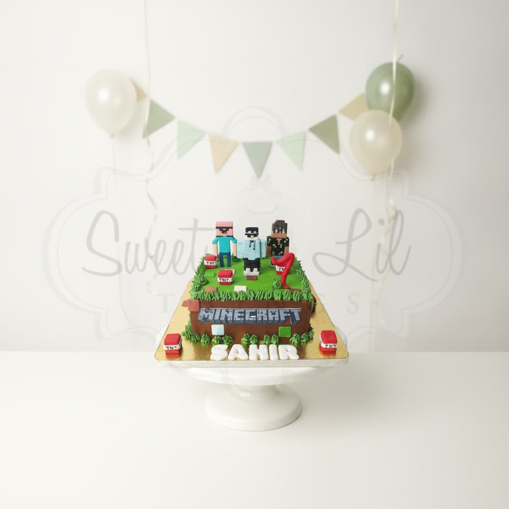 Minecraft Game Birthday Cake
