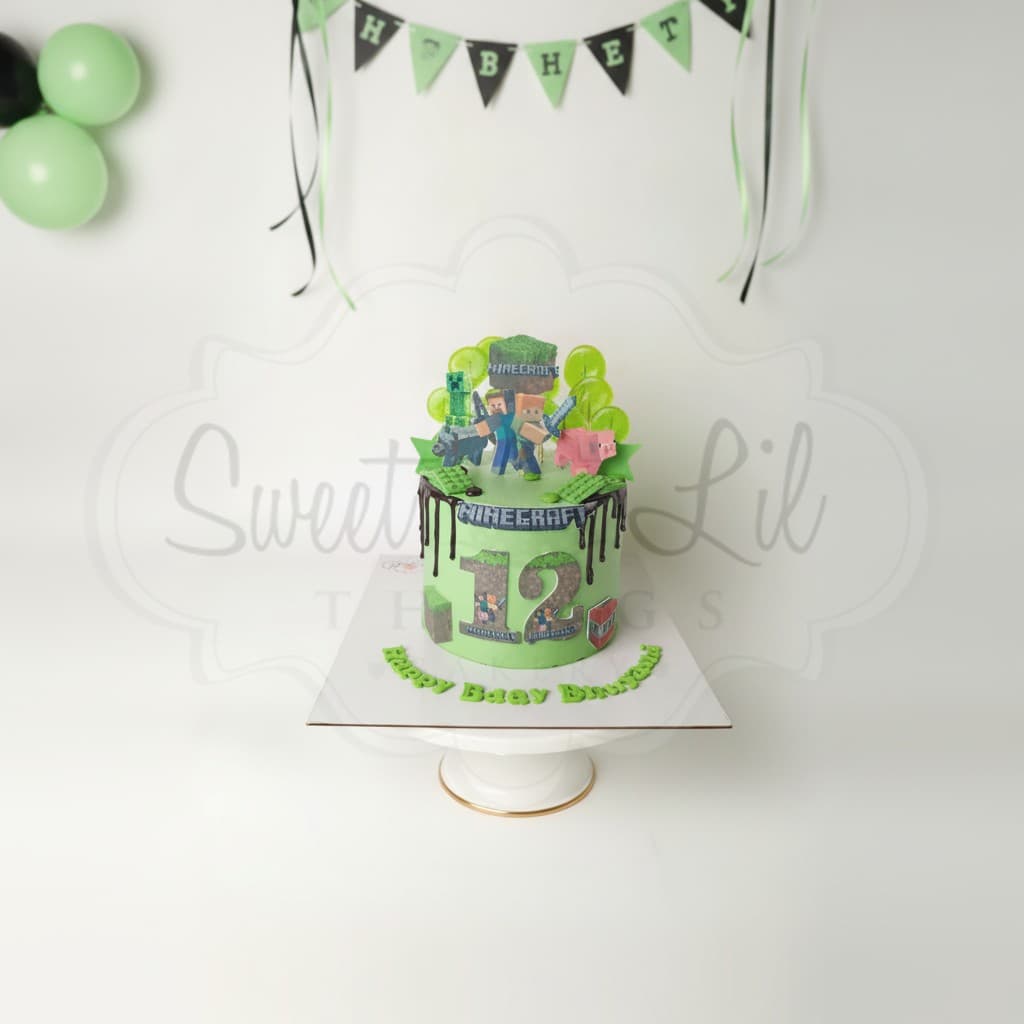 Minecraft Game Birthday Cake