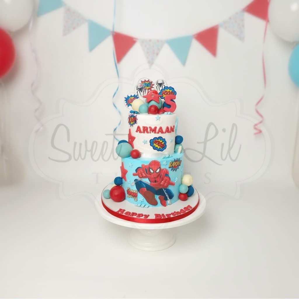 Spiderman theme Cake