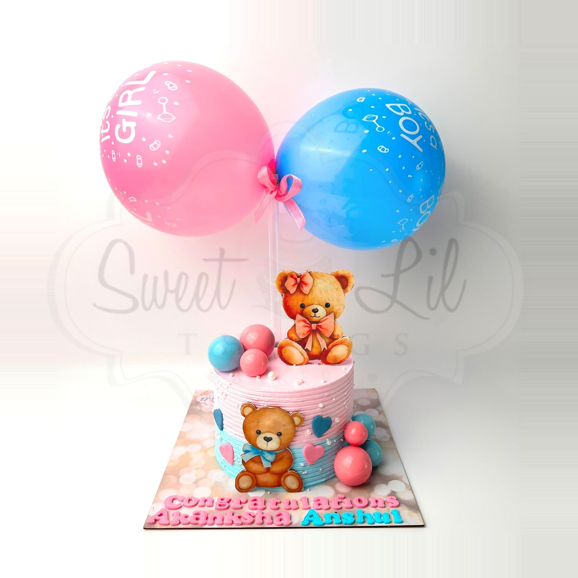 Welcome Baby Teddy Bear Cake