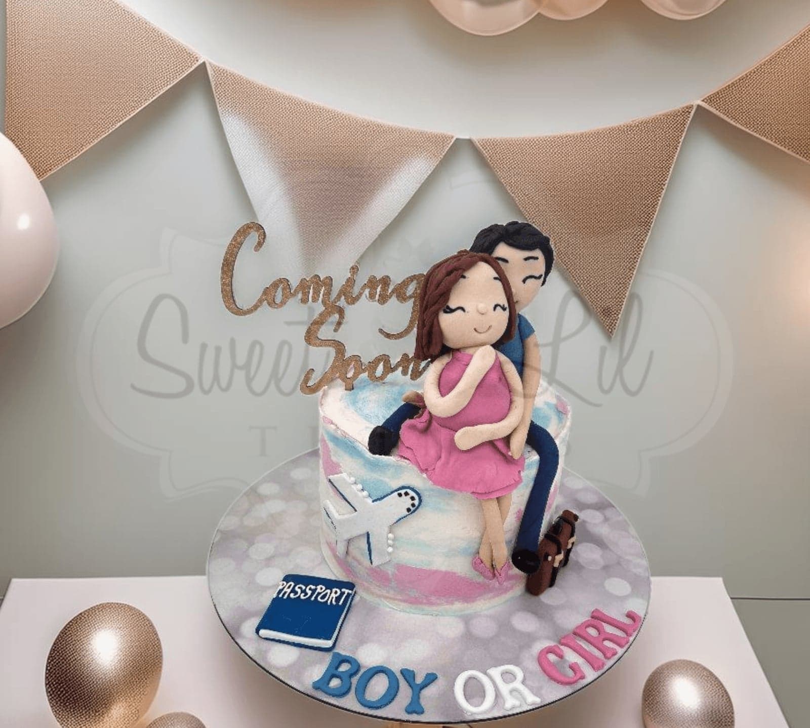 Boy or Girl Baby Shower Cake