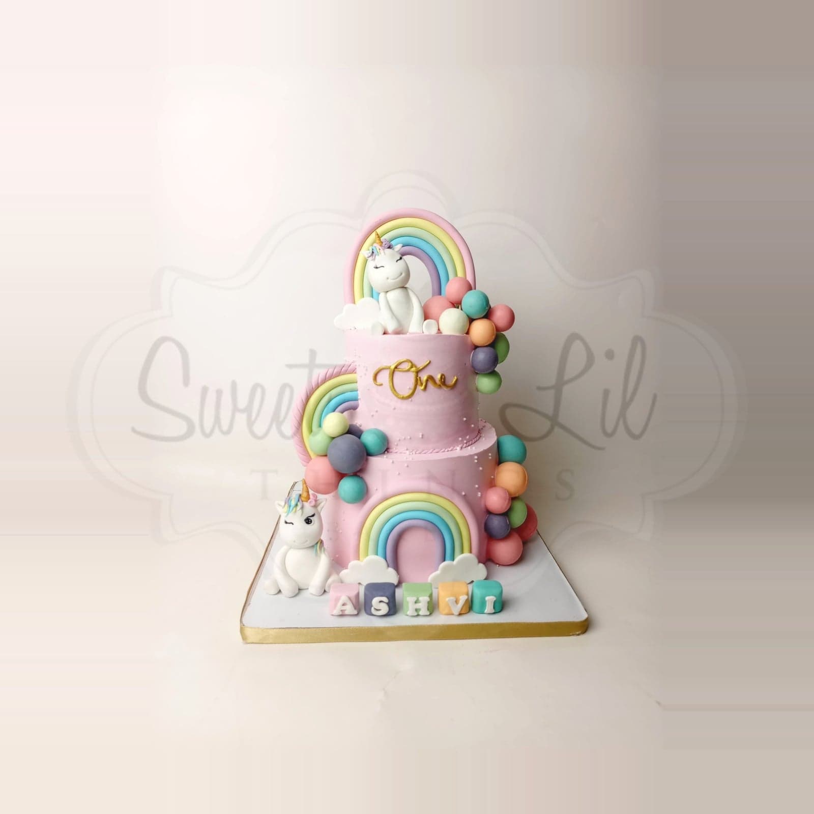 Unicorn Rainbow Birthday Cake photo 2