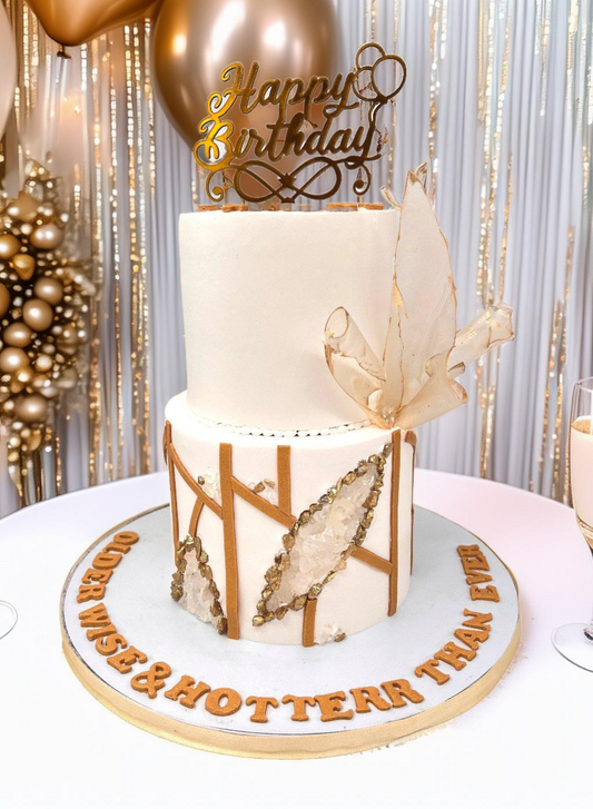 2 Tier Geode Cake