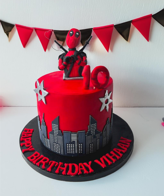 Deadpool Birthday Cake