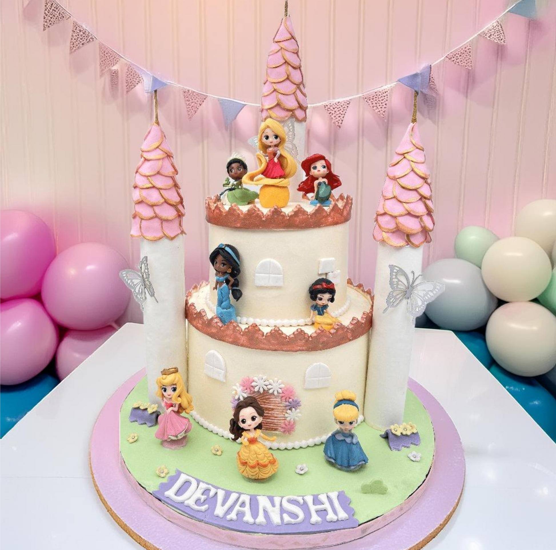 Disney Princess Castle Birthday Cake