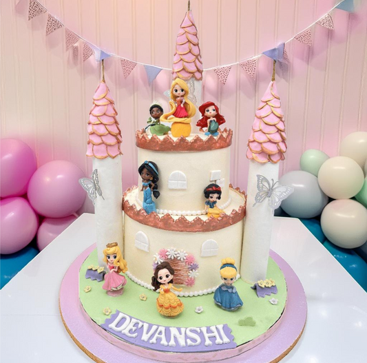Disney Princess Castle Birthday Cake