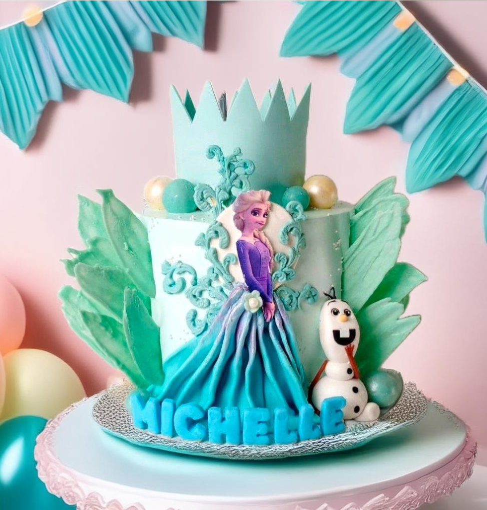 Frozen Princess Elsa and Olaf Cake