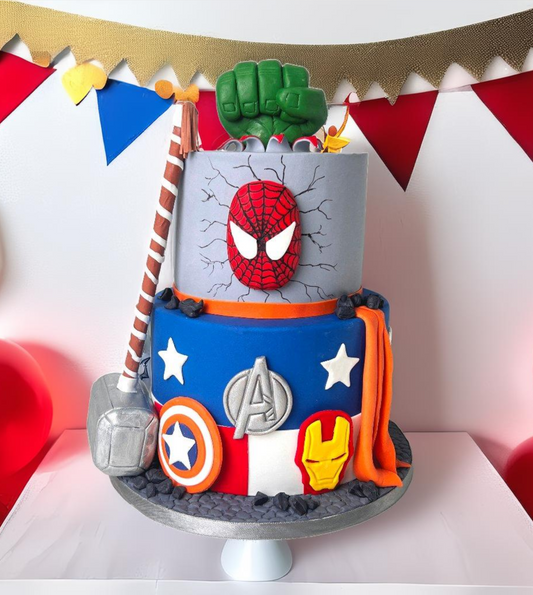 Marvel Avengers Super Heroes Birthday Cake
