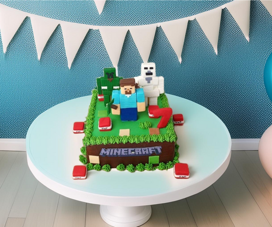 Minecraft Game Birthday Cake
