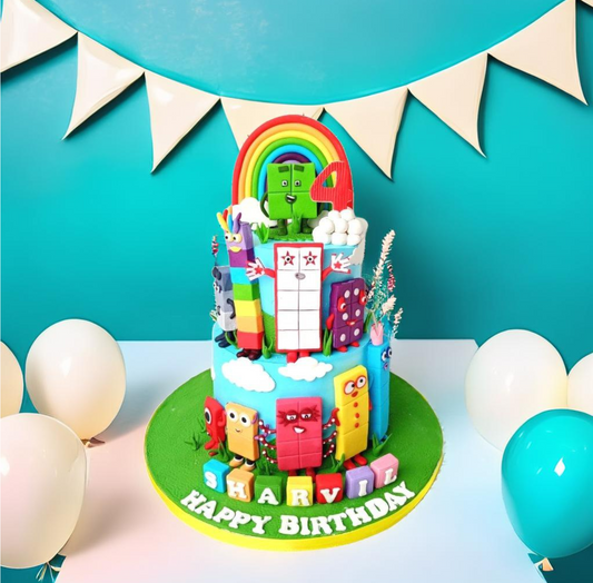 Number blocks Birthday Cake