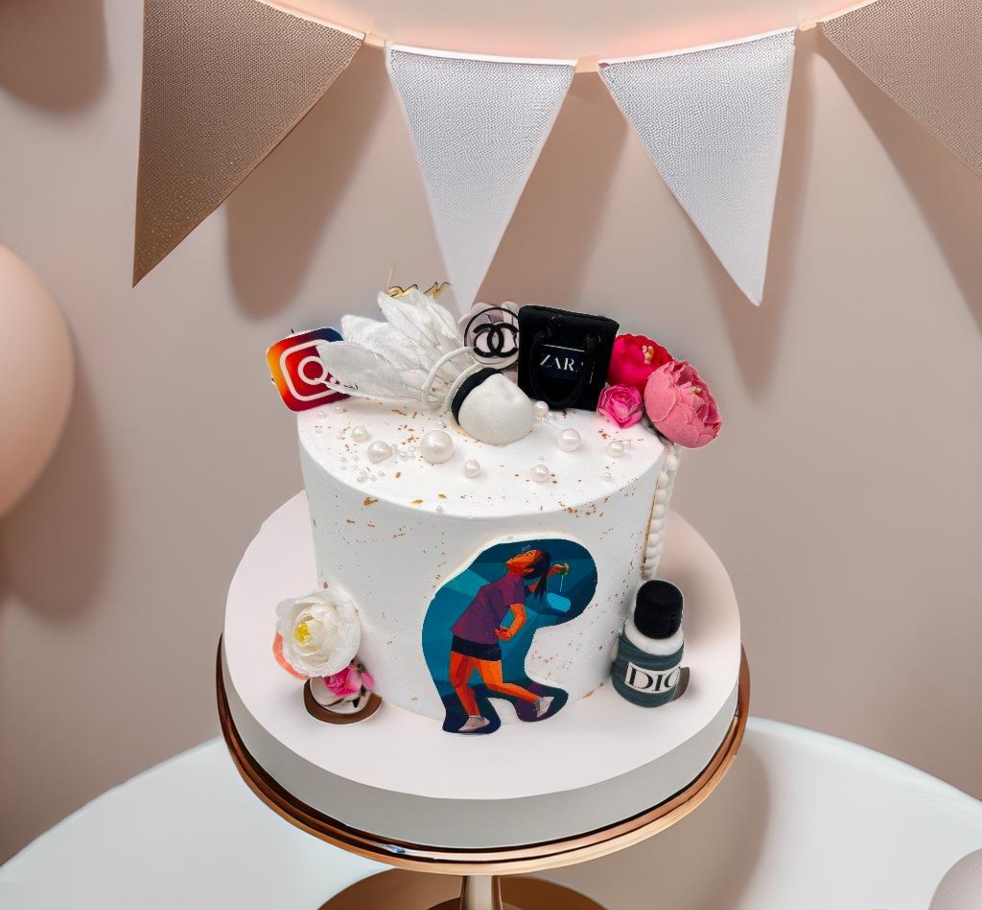 Personalized Birthday Cake for Wife