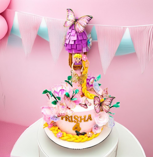 Rapunzel Birthday Cake